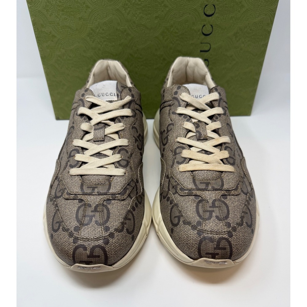 Gucci Rhyton GG Beige Sneaker Size 12 US 11 Gucci - Picture 2 of 10